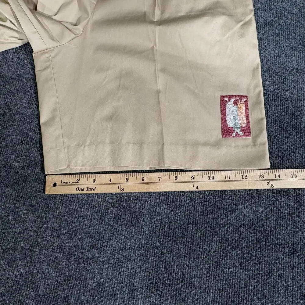 Smith & Company Shorts Womens 14 Beige Twill Pleated Bermuda Made USA Casual